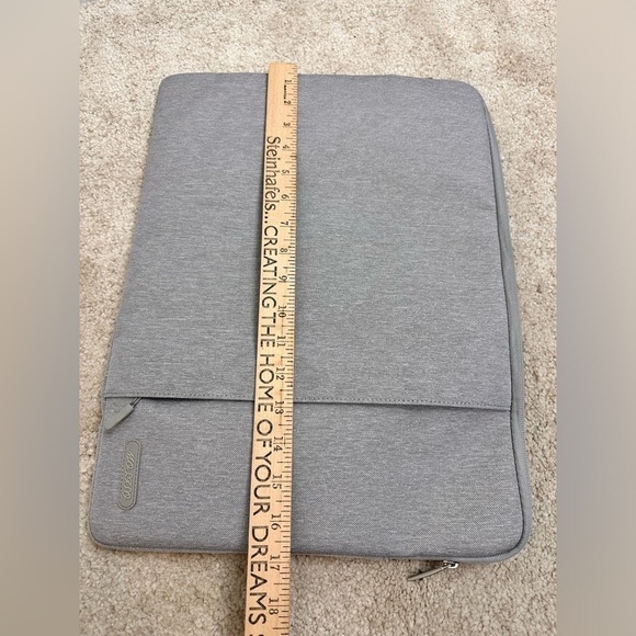 Mosiso 20 Inch Laptop Tablet Bag Gray Soft Interior Keep it Safe Multi Zip - Picture 4 of 10